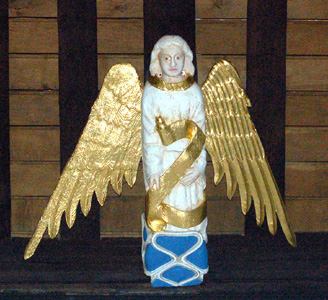 Angel from chancel ceiling October 2008